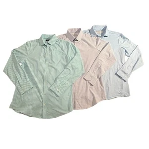 Lote 3 Camisas Mizzen + Principales Hombres Ajuste M Azul Blanco Elastizadas Sotavento Spinnaker - Imagen 1 de 21