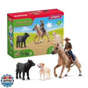 Schleich Farm World, Rodeo Spielzeug für Kinder, Western Reitabenteuer mit Cowbo - Bild 1 von 5