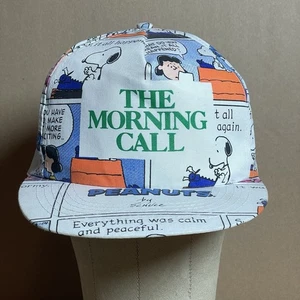 Vintage Peanuts Garfield Snapback Hat Comic Strip Snoopy Cartoon Book Cap - Picture 1 of 10