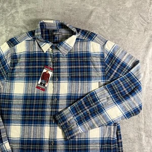 Camisa de franela Eddie Bauer Bristol a cuadros relajada frente abierto extra grande XL - Imagen 1 de 11