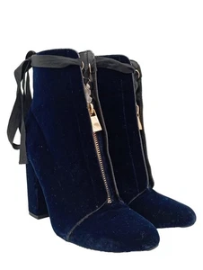 ZARA Botas con cremallera Mujeres Botines Talla EU 39 azul elegante - Imagen 1 de 5