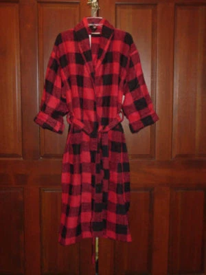 ROUPÃO DE PRAIA/BANHO QUADRICULADO VERMELHO/PRETO CYPRESS UNISSEX TAMANHO MÉDIO NOVO COM ETIQUETAS - Imagem 1 de 3