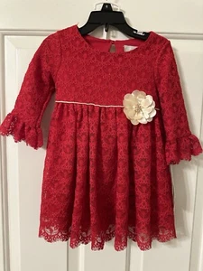 New Rare Editions Red 2 Piece Dress Set, Size 12 Months - Picture 1 of 2