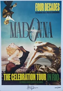 Madonna The Celebration Tour in Rio PLATE SIGNED Lithograph 1267/2000 IN HAND - Picture 1 of 2