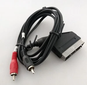 2,0 m Scart auf 2x Cinch Stecker ( Audio OUT R/L ) Kabel Adapterkabel - NEU! - Bild 1 von 4
