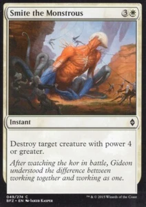 4X SMITE THE MONSTROUS 049/274 BATTLE FOR ZENDIKAR MTG MAGIC LP X4 - Imagen 1 de 1