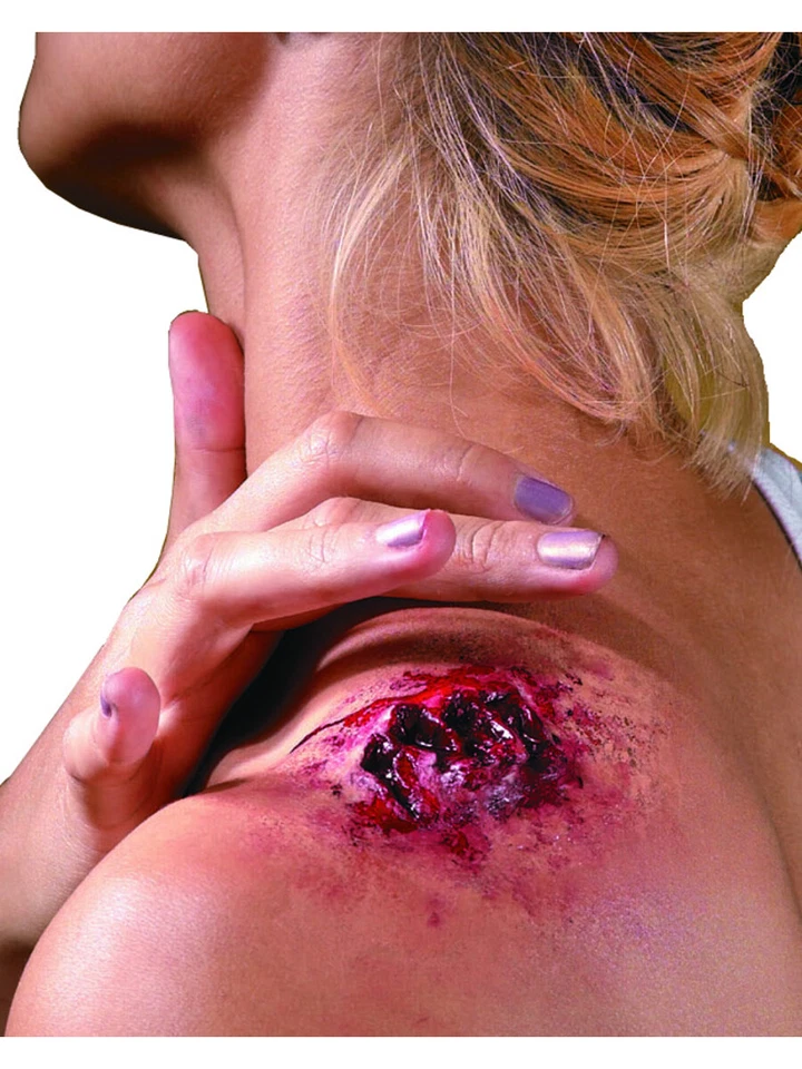 Disfraz de Maquillaje Calidad Teatro Látex Mordedura de Vampiro Herida Foto 1 de 1