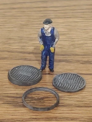 O Scale Manhole Cover QTY 2 - Unpainted - Image 1 of 4