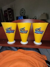 LOT OF 3 Toledo Mud Hens Baseball team Souvenir MEGAPHONE CUPS Detroit Tigers