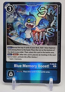 Blue Memory Boost! Promo P-036 Digimon TCG - Picture 1 of 2