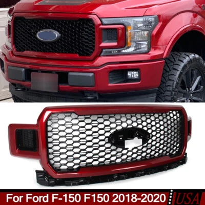 Fit For Ford F-150 F150 2018-2020 RR Ruby Red Front Bumper Grille Upper Grill US - Изображение 1 из 4