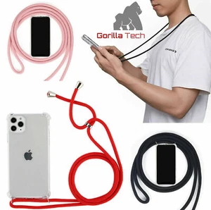 iPhone 11 Pro Max, 11 Pro, XR, durchsichtige Hülle mit 3 Hals Schlüsselband Umhängegurt - Bild 1 von 11