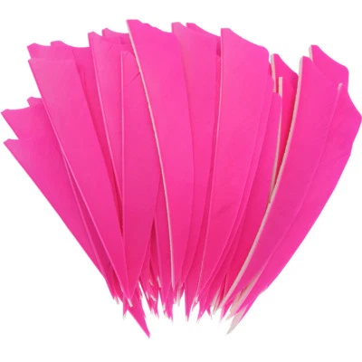 5inch Shield Pink Fletches Feather Fletching Feathers RW - 50PCS - Image 1 of 4