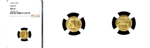 1922 G$1 Grant, No Star MS67 NGC/PQ-RARE MINTGAE 5000 ONLY-GOLD COMMEMORATIVE Cover