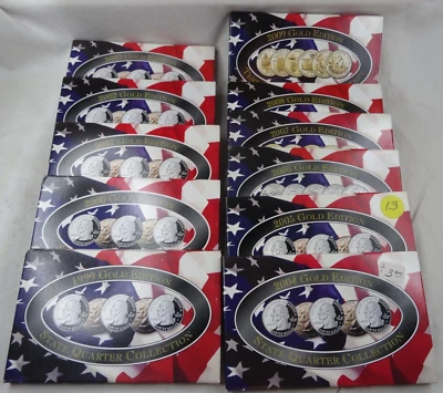 1999-2009 Statehood Quarter Gold Collection CSN 56 Coins Box & COA - Image 1 of 4