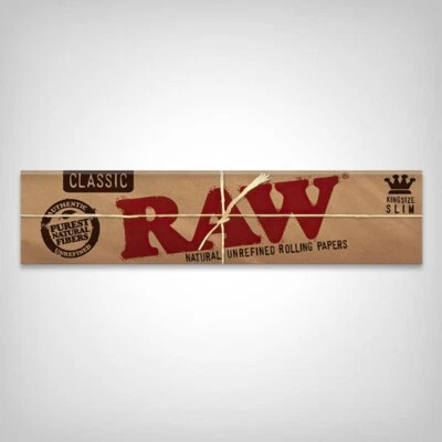 RAW Classic King Size Slim Papers 32 Blatt Ungebleicht Original