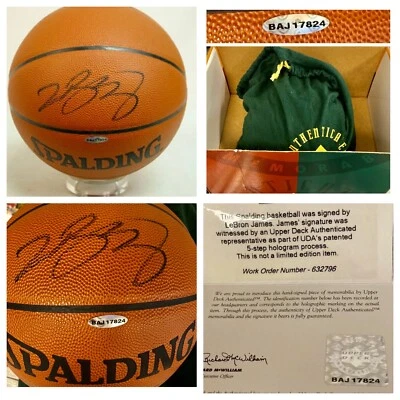 Lebron James Rookie Autograph 2003 Official Game Basketball Upper Deck COA UDA - Image 1 of 4