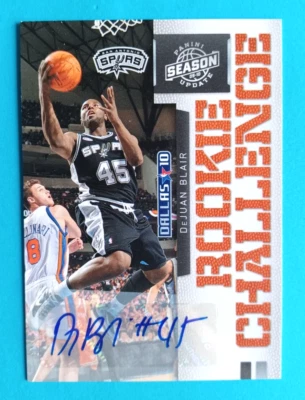 Actualización de la temporada 2009-10 Panini Dejuan Blair #7 RC Rookie automático #27/49 Spurs Foto 1 de 2