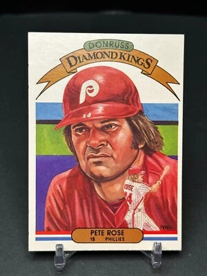 Pete Rose 1982 Donruss Diamond Kings #1 Philadelphia Phillies Cincinnati Reds Foto 1 de 2