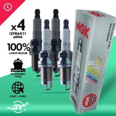 Bujías láser de iridio 4 piezas NGK IZFR6K11 para Accord Civic CRV Acura # 6994 JP Foto 1 de 4
