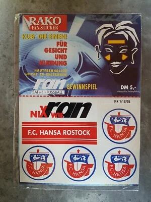 Autoaufkleber F.C. Hansa Rostock, nix wie ran NEU! 16cm x 10cm