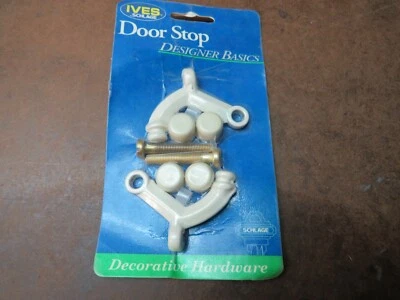 Ives Solid White Hinge pin 2 pack Door Stop Floor Decorative Conn USA New - Image 1 of 3