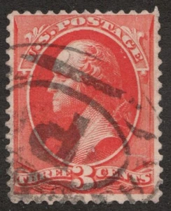 1887 United States Sc# 214 - 3¢ George Washington - Used, very fine. Cv$55 - Picture 1 of 1