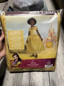 Disney Princess Belle Costume For Dress Up Kids Small 6/6x Brand New - Picture 1 of 2