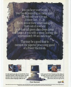 Anuncio impreso vintage/retro Apple Power Macintosh para juegos de computadora promo 1995 (A) - Imagen 1 de 2