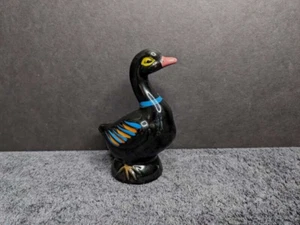 Estatuilla de pato pintada de cerámica japonesa de colección 4 7/8" de alto - Imagen 1 de 5