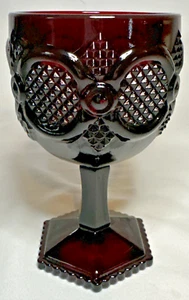 Avon 1876 Cape Cod Collection Ruby Red Vintage Water Goblet - Picture 1 of 7
