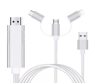 Cavo HDTV Adattatore Video Mirroring HD Streamer 1080P Type-C Light USB HDMI - Foto 1 di 10