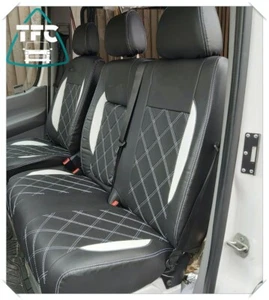 HIGH QUALITY SEAT COVERS FOR Mercedes Sprinter ECO LEATHER AND DIAMOND STITCHING - Picture 1 of 4