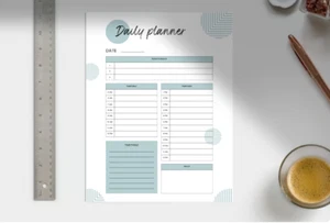 Daily Planner Printable PDF Download Tasks To Do List - Picture 1 of 2