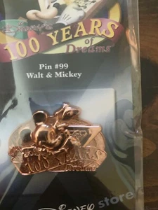 Walt Disneys 100 Years of Dreams Walt & Mickey Pin #99 - Picture 1 of 3