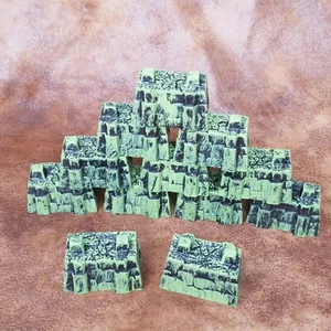 Schlachtfeld Armbrüste & Katapulte (2007) Ersatzteil - 12 grüne Orkblöcke - Bild 1 von 3