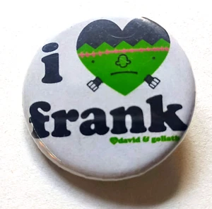 David y Goliat I Love Heart Frankenstein 1,25" botón Pinback - Imagen 1 de 2
