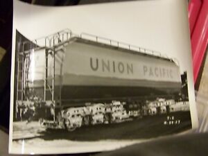 Union Pacific fuel tender 2 publicity shot 8x10 glossy, SET OF 2 dtd. 4-24-57