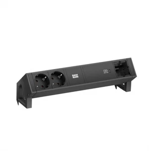 BACHMANN DESK2 2xSchutzkontakt USB C, USB Charger 60W 1xABD 0,2m GST18 Schwarz - Bild 1 von 4