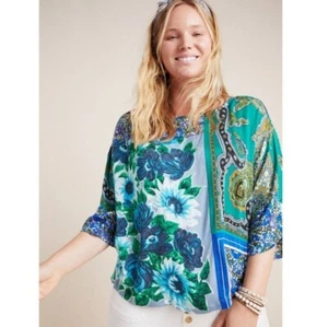 Anthropologie Ellery Mixed-Print Blouse TINY size small - Picture 1 of 9