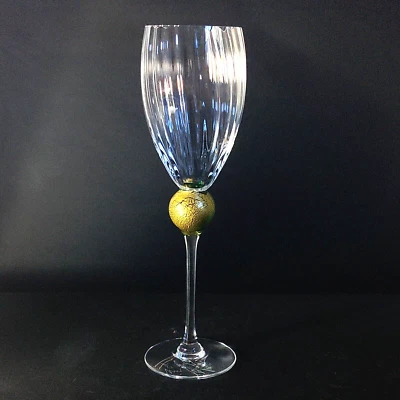 UNION STREET GLASS MANHATTAN EMERALD CLARET WINE GLASS, 10 3/8", Made in USA - Image 1 of 4