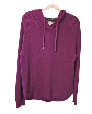 Polo Ralph Lauren Sudadera con Capucha Suéter Damas Talla XL Púrpura Poni Mujer Usado en Excelente Condición Foto 1 de 4