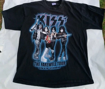 Vintage 2000 KISS Farewell World Tour Single Stitch Rock Band T Shirt Size XL - Image 1 of 4