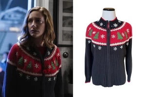ASO Judy Greer Halloween Kills Weihnachtspullover Gr. L Tiara International Ugly - Bild 1 von 14