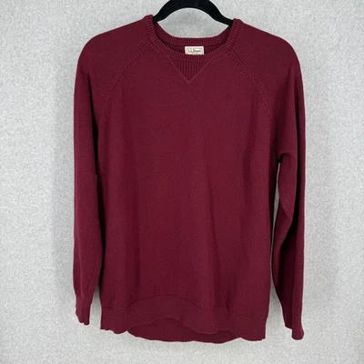 LL Bean Mens Wicked Soft Crewneck Sweater Size XL Tall Red Cotton Cashmere Knit - Image 1 of 4