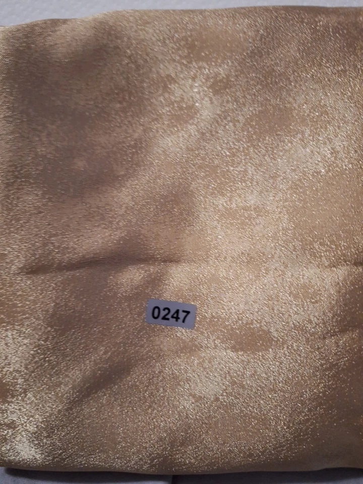 2+5/8 Yd Satin Like Gold Holiday Fabric Apparel Sewing  - Image 1 of 1