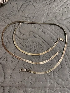Vintage Sterling Silver Serpentine I LOVE YOU Romantic 18” Necklace & Bracelet - Picture 1 of 6