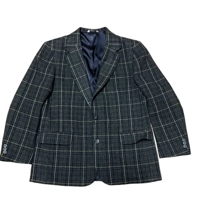 TWEED SPORT COAT SZ 44R GRAY EDDIE BAUER FULLY LINED STRUCTURED HERRINGBONE MENS - Image 1 of 4