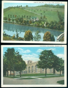 RIDGEWAY, PA - 2 POSTCARDS - Picture 1 of 1