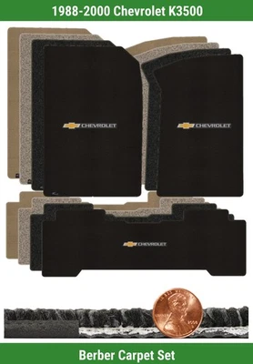Заказной берберский коврик комплект для '88-00 Chevrolet K3500 с логотипом (3 штуки) #B0M - Изображение 1 из 4